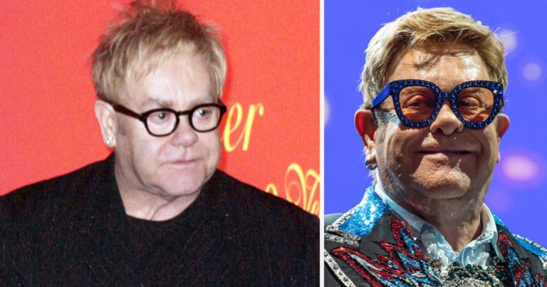 Elton John seen walking with a stick, weeks after latest health scare