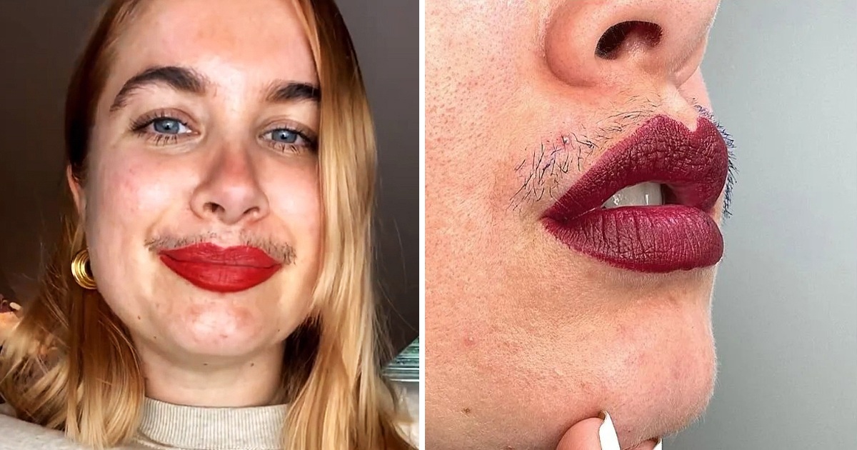Woman inspires others to be their true selves by normalizing mustache