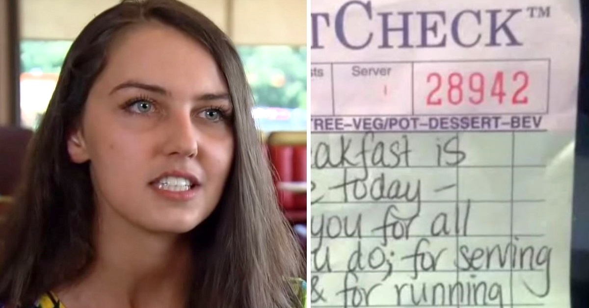 Waitress sees 2 firefighters walk in writes note on check that leads them to take action