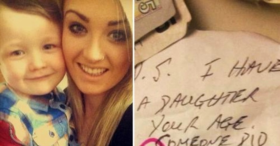 The man next to her sat and waited for the proper moment before slipping the note into her hand