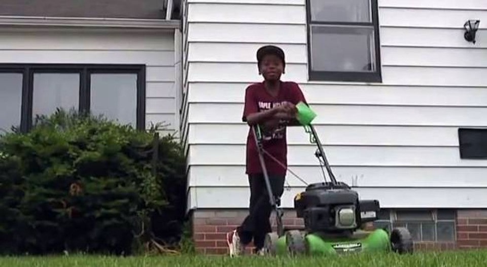 The outrage over a neighbor’s call to the cops about a 12-year-old mowing lawn has gone viral