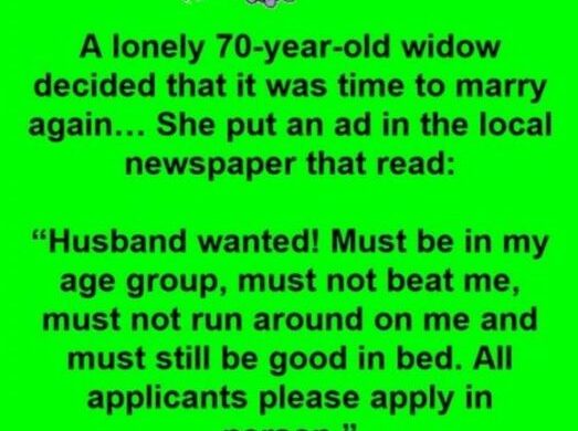 70-Year-Old Widow Posts A Newspaper Ad To Find A Husband