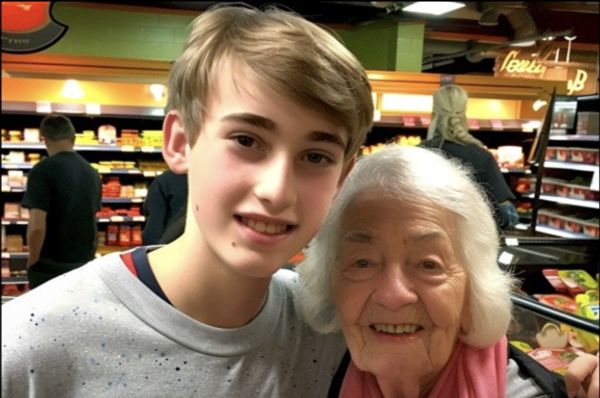 A Kind Act of Generosity: Young Boy Pays for Elderly Woman’s Groceries