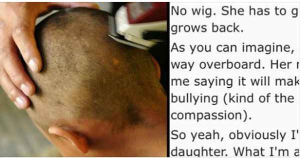 Dad Shaves Daughter’s Head as Lesson for…